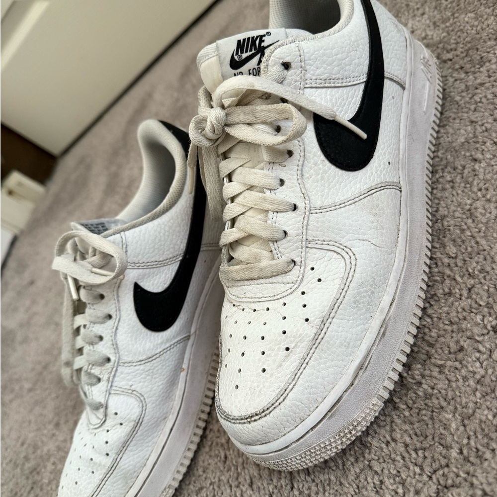 Nike Air Force 1 White and Black Shoes